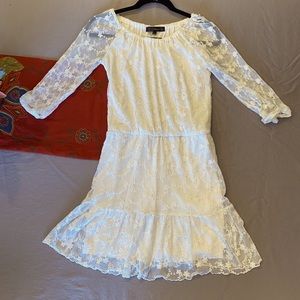 Lace cream dress